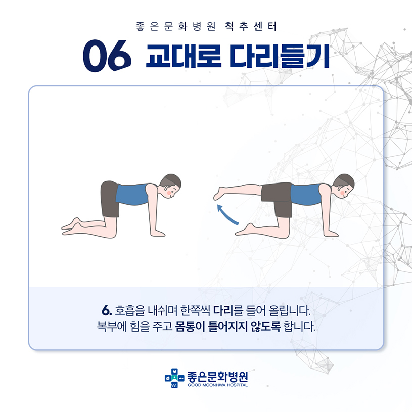 허리 근육 강화 운동6